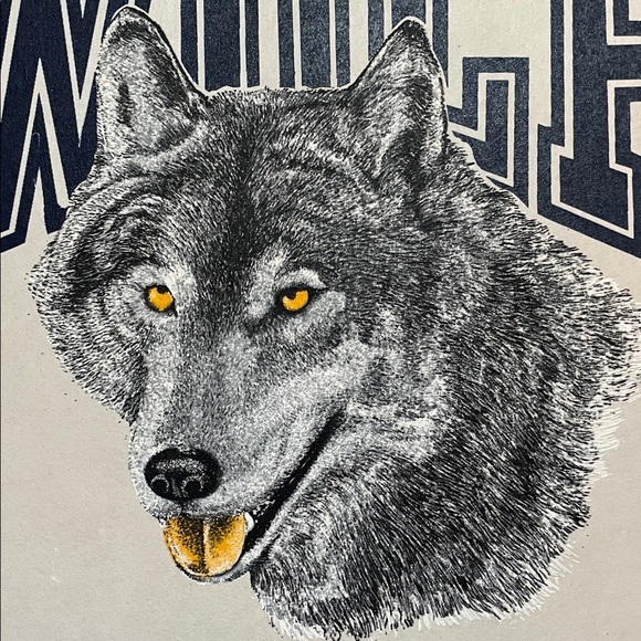 Other - Vintage Canadian Wildlife Wolf Art Print Heavy Textured Felt Paper 14x18